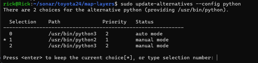 Linux-update-alternatives-config-python