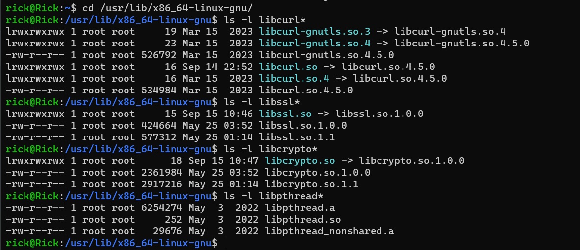 ls-l-libcurl-libssl-libcrypto